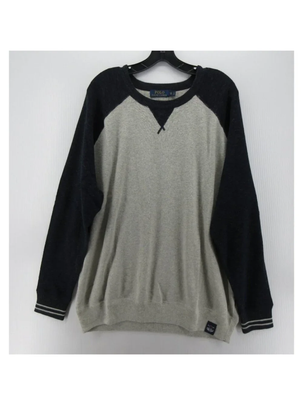 Polo Ralph Lauren Sweater 2XB Big Pullover Raglan P Logo Knit Crewneck